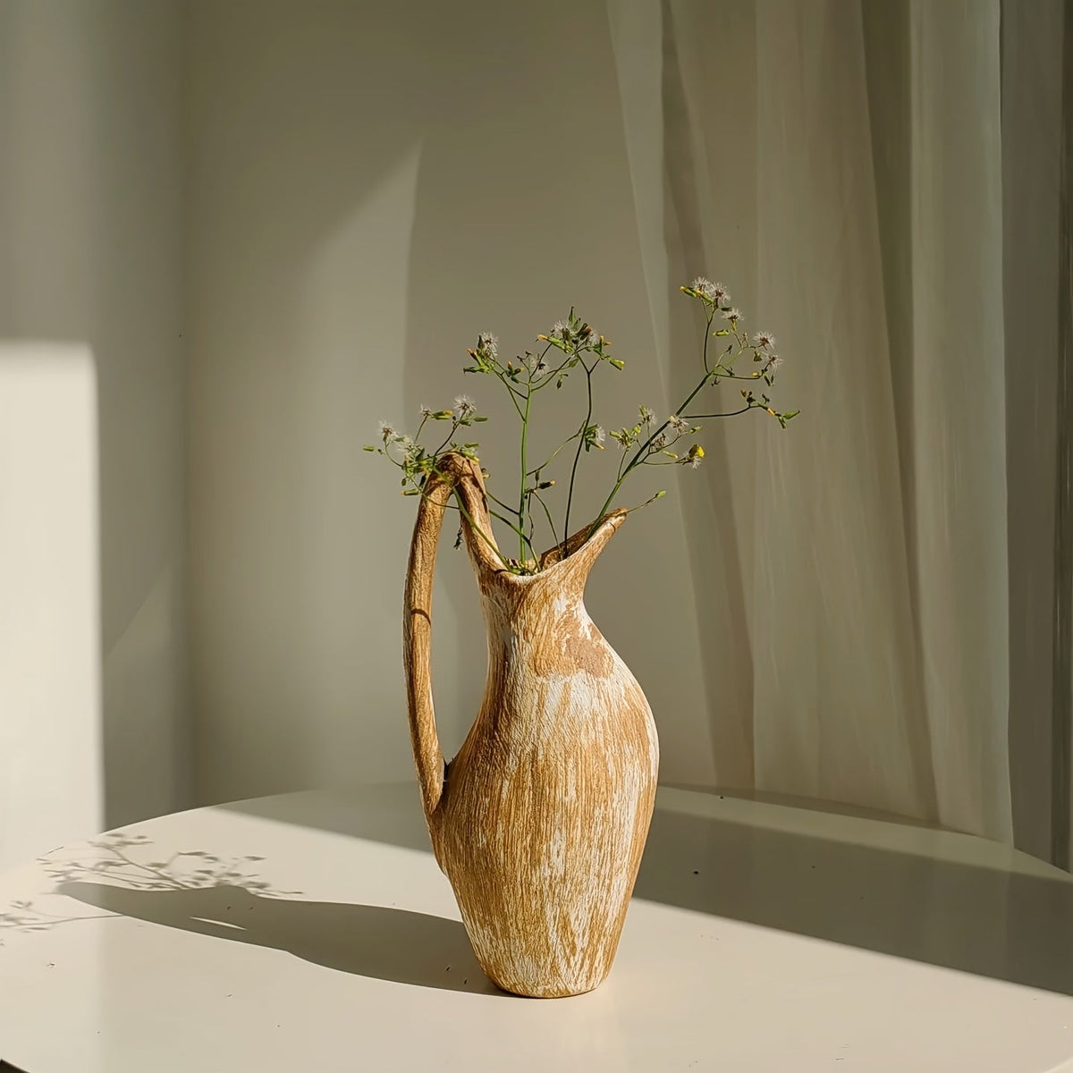 Vaso SYLVA effetto legno country cottage per arredamento rustico