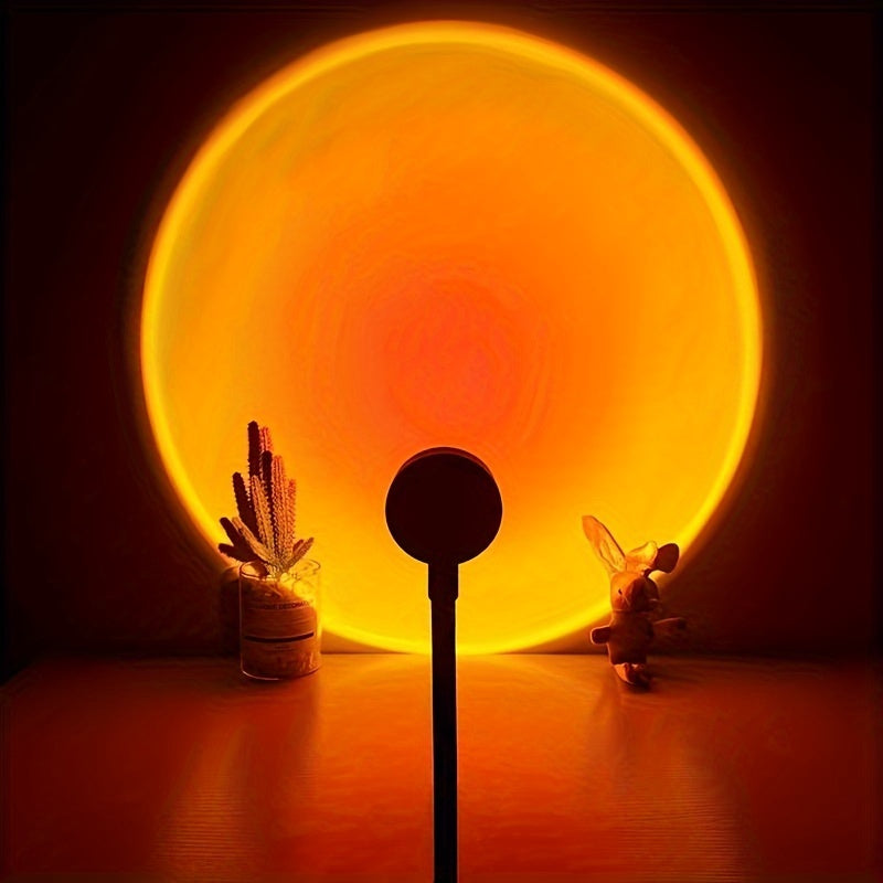 Lampada Proiettore Tramonto LED RGB 16 Colori con Telecomando USB
