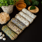 Kit Incenso Profumatore 6 Bastoncini Salvia Bianca Rosmarino Artemisia Decorazione Casa