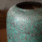 Vaso Ceramica Verde Effetto Craquelé Artigianale Vintage