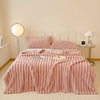 Plaid Effetto Pelliccia Coniglio Ultra Morbido Texturizzato