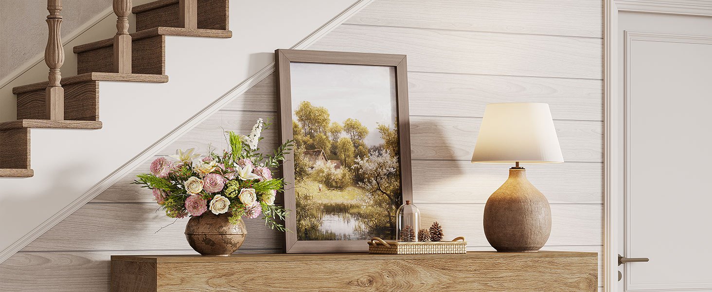 Console Legno Naturale 160cm - Tavolo Ingresso Design Contemporaneo Rovere Chiaro