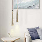 Plafoniera Wabi-Sabi Legno Chiaro Cemento Effetto Pietra E27