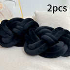 Paracolpi Intrecciato a Treccia - Set 2 Pezzi - Cuscino Lungo Decorativo in Peluche 40cm