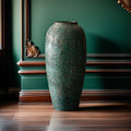 Vaso Ceramica Verde Effetto Craquelé Artigianale Vintage