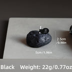 Set 3 Candele Meteorite ASTRUM - Cera di Soia Profumata con Contenitori Effetto Pietra Vulcanica