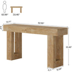 Console Legno Naturale 160cm - Tavolo Ingresso Design Contemporaneo Rovere Chiaro