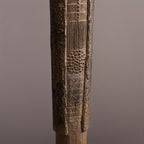 Scultura Tribale Africana di 36,5 cm Resina Effetto Legno Intagliato a Mano