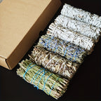 Kit Incenso Profumatore 6 Bastoncini Salvia Bianca Rosmarino Artemisia Decorazione Casa