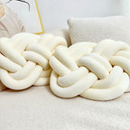 Paracolpi Intrecciato a Treccia - Set 2 Pezzi - Cuscino Lungo Decorativo in Peluche 40cm