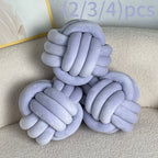 Cuscino Decorativo a Nodo in Velluto - Set 2/3/4 Pezzi - Design Geometrico Minimalista 22x22cm