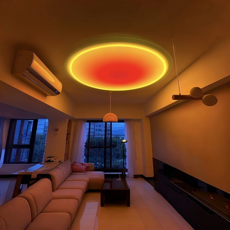 Lampada Proiettore Tramonto LED RGB 16 Colori con Telecomando USB