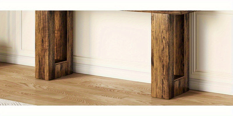 Oak Console Table 160cm - Contemporary Design Natural Brown Entryway Table