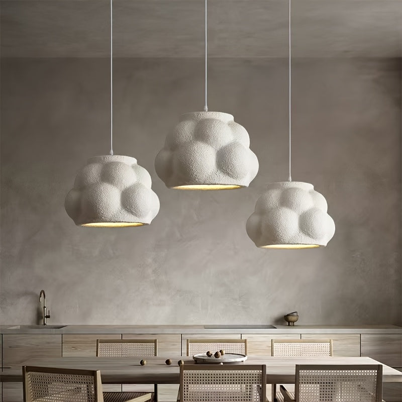 Lampada Sospensione Wabi-Sabi Bianca | Design Organico Minimalista Giapponese E27