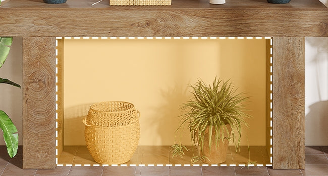 Console Legno Naturale 160cm - Tavolo Ingresso Design Contemporaneo Rovere Chiaro