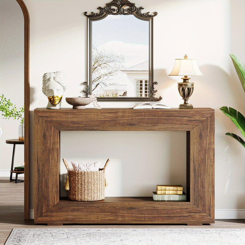 BORG Dark Walnut Entryway Console Table