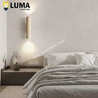 Lampada da Parete Cilindrica in Pietra Travertino - Design Moderno LED
