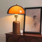 KINU 39 cm wood and acrylic decorative accent table lamp