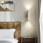 Lampada da Parete Cilindrica in Pietra Travertino - Design Moderno LED