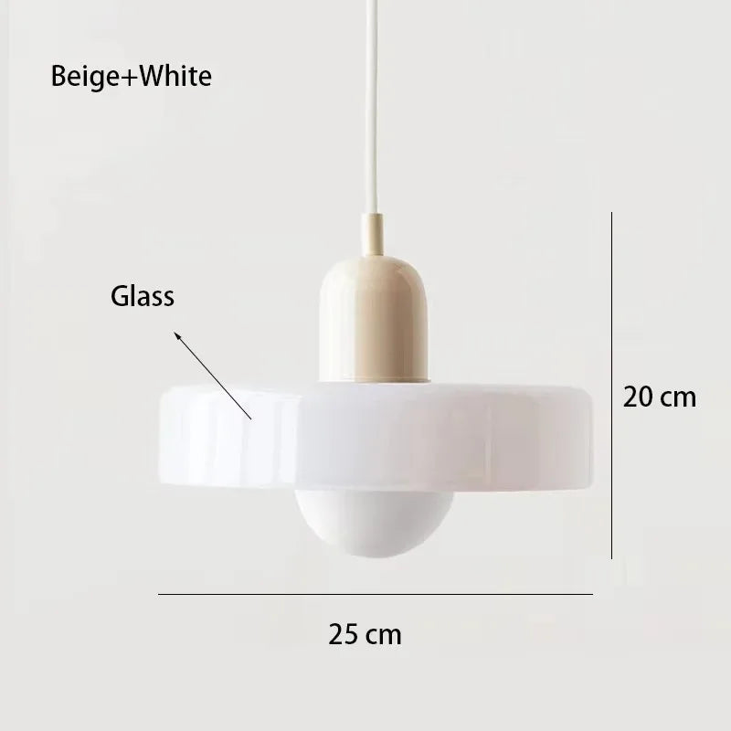 DUET two-tone glass pendant light with a contrasting coloured glass design — alternate product view 35