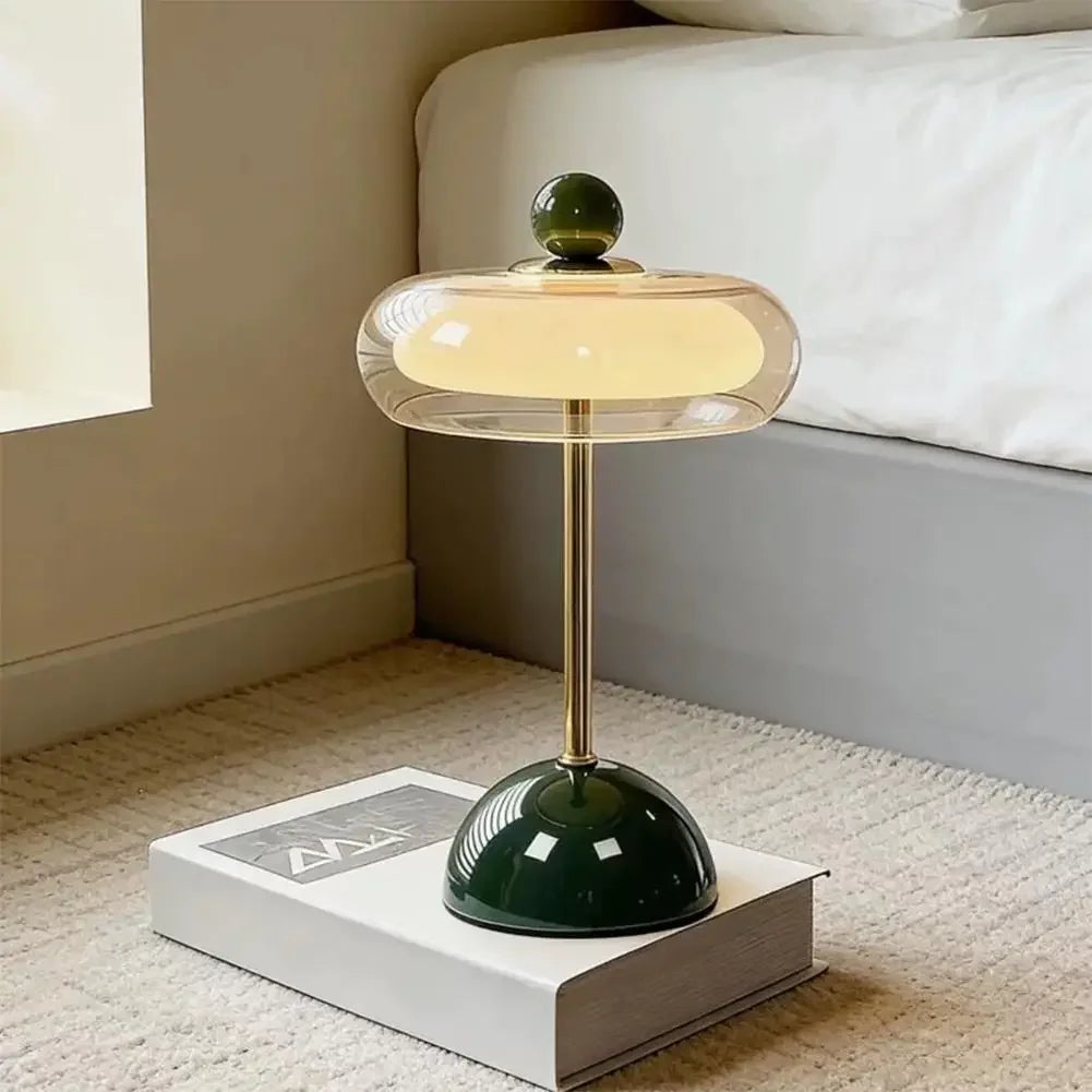 VETRA glass and metal touch-operated table lamp — alternate product view 3