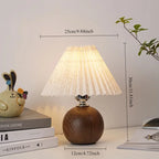 PLISSA decorative table lamp with a pleated fabric lampshade — alternate product view 7