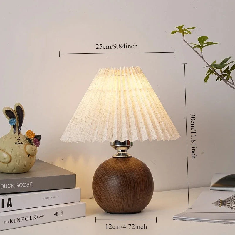 PLISSA decorative table lamp with a pleated fabric lampshade — alternate product view 7