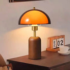 KINU 39 cm wood and acrylic decorative accent table lamp — alternate product view 2