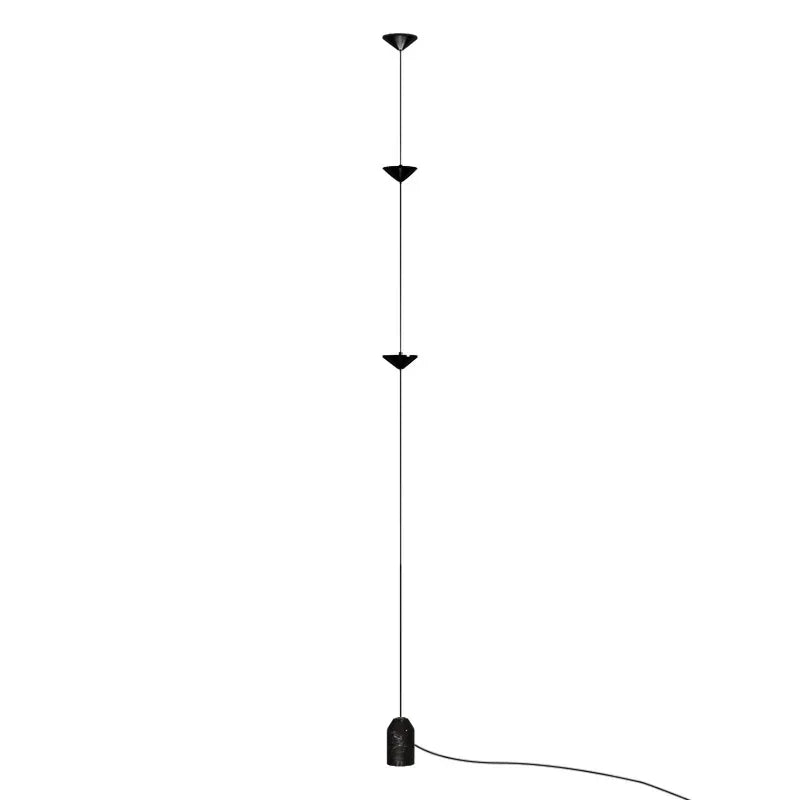 Lampada da terra LED con coni in metallo