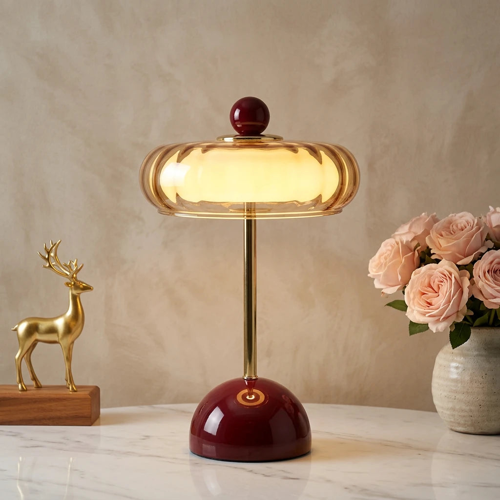 VETRA glass and metal touch-operated table lamp — alternate product view 8