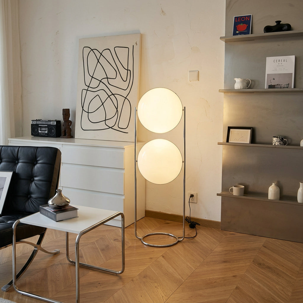 ORBITA Sculptural Sphere Floor Lamp