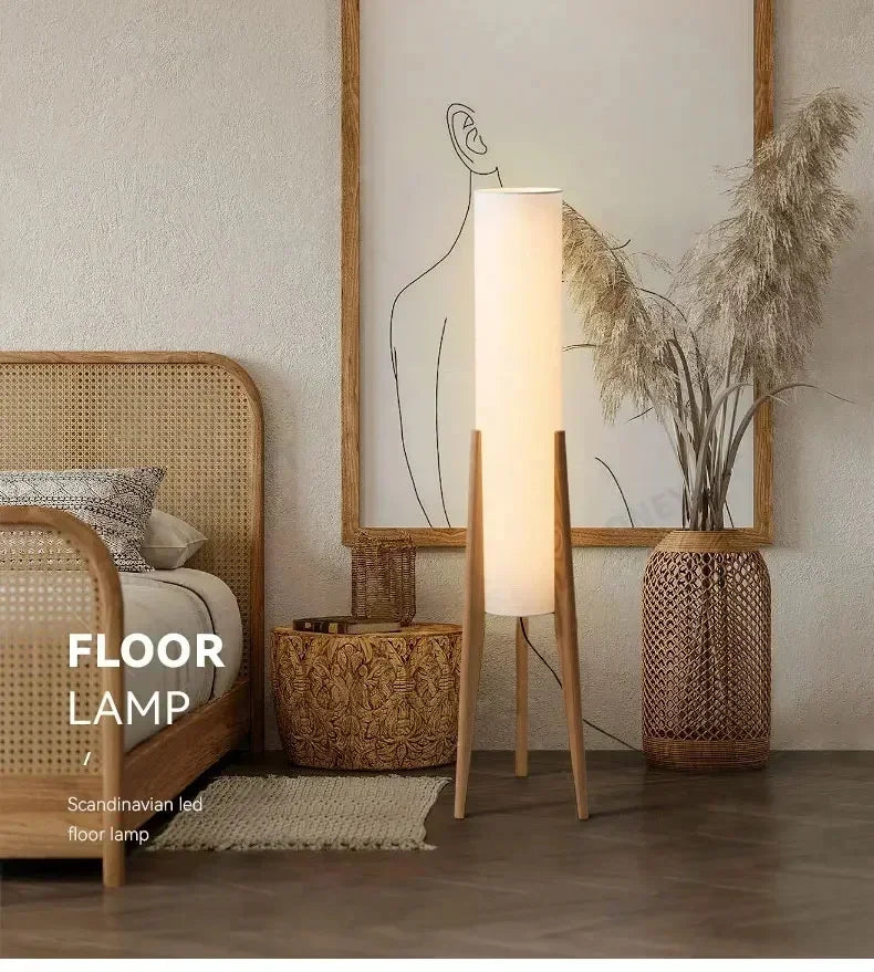 SELVA Solid Wood and Fabric Floor Lamp — additional product view 16