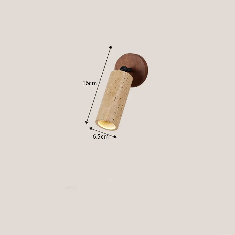 Rotatable Travertine Wall Lamp 180° LED Wabi-Sabi Design