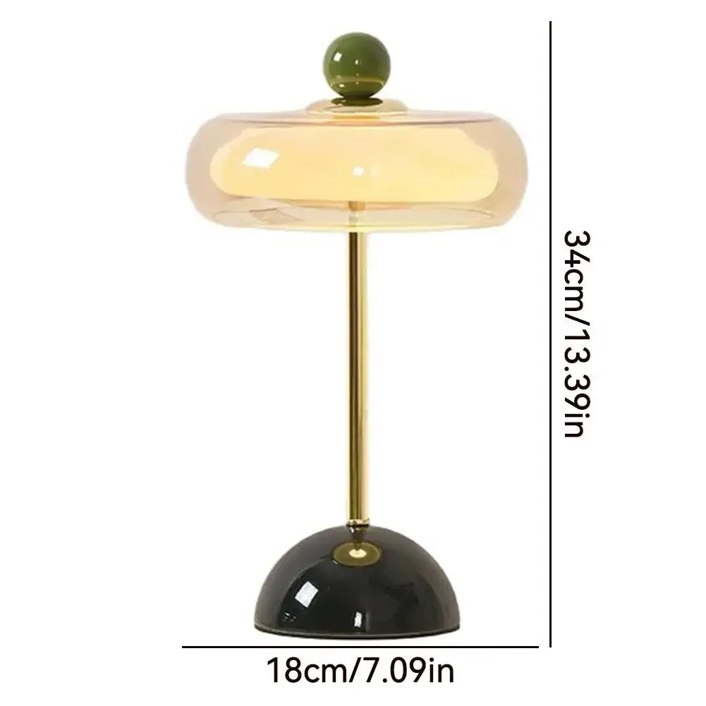 VETRA glass and metal touch-operated table lamp — alternate product view 7