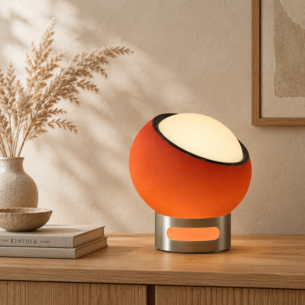 Modern Dome Table Lamp in Metal