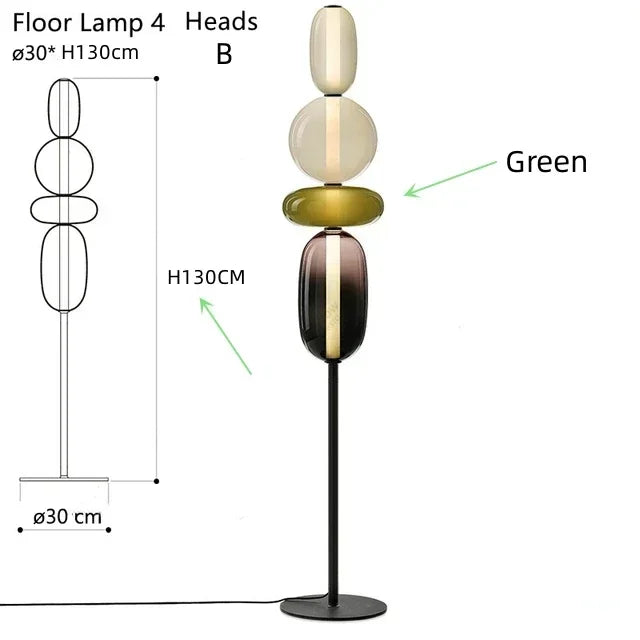 TOTEMA Colored Glass Table and Floor Lamp — additional product view 15