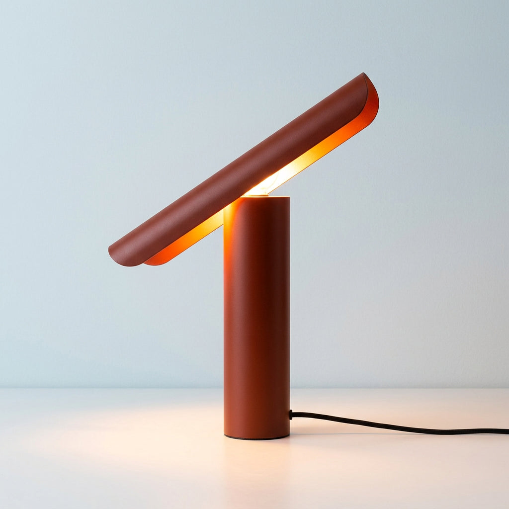 LINEA decorative metal accent lamp with a visible light bulb — alternate product view 4