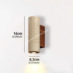 Lampada da Parete Cilindrica in Pietra Travertino - Design Moderno LED