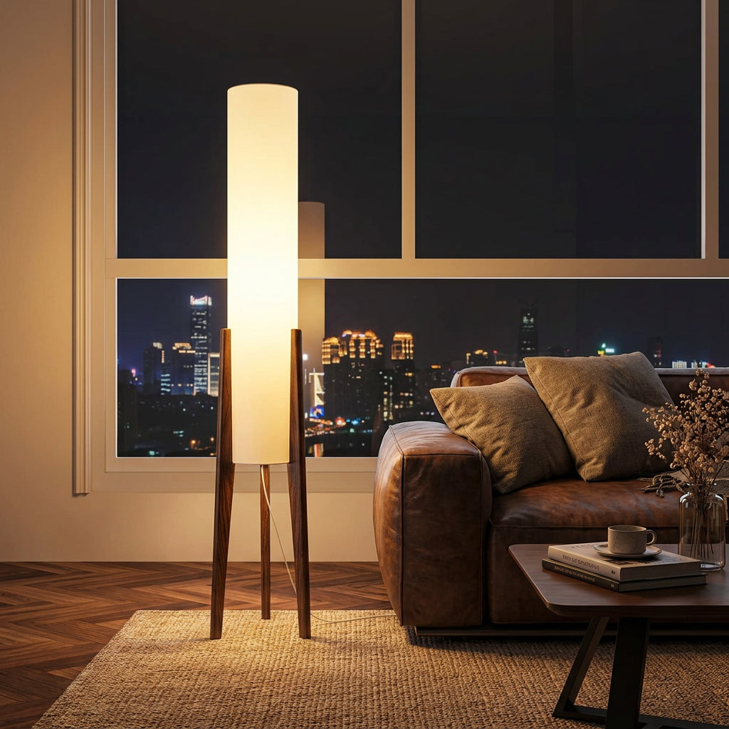 SELVA Solid Wood and Fabric Floor Lamp — additional product view 6