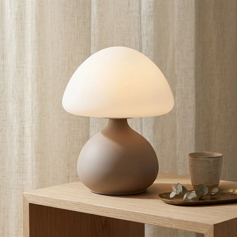 MIKO white mushroom-shaped LED table lamp — alternate product view 4