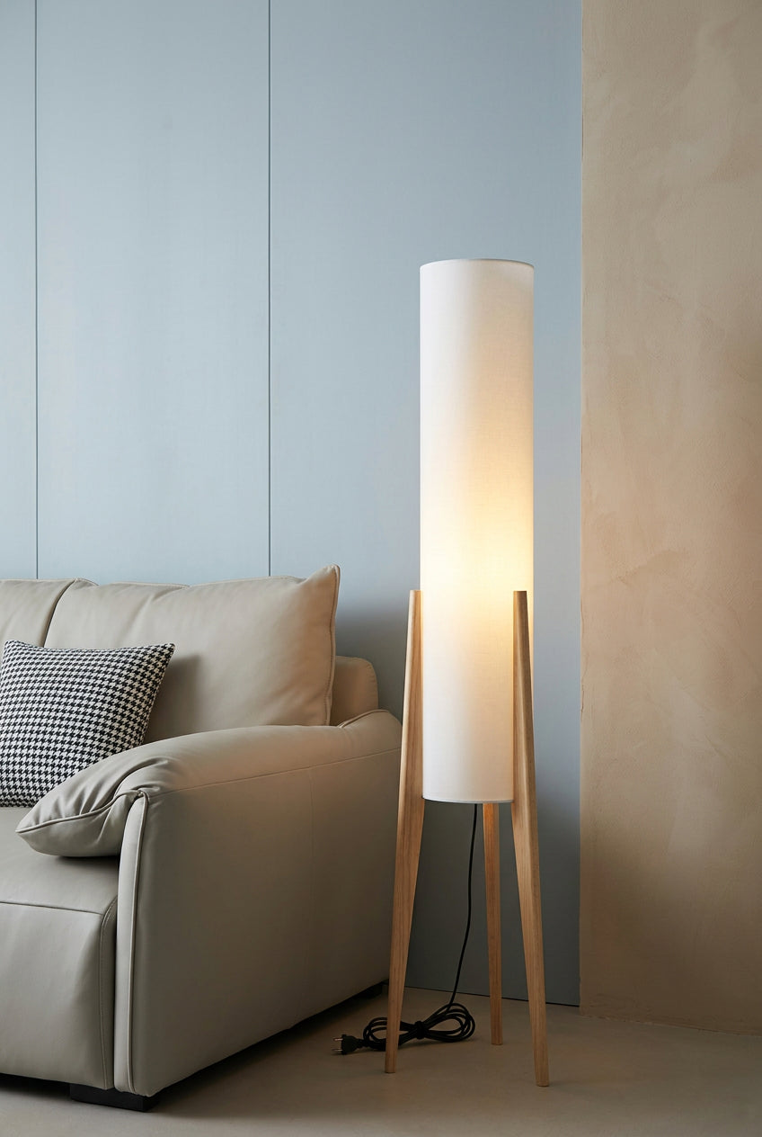 SELVA Solid Wood and Fabric Floor Lamp — additional product view 7