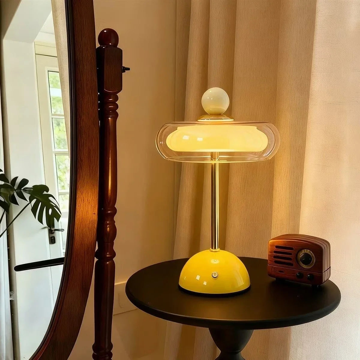 VETRA glass and metal touch-operated table lamp — alternate product view 10