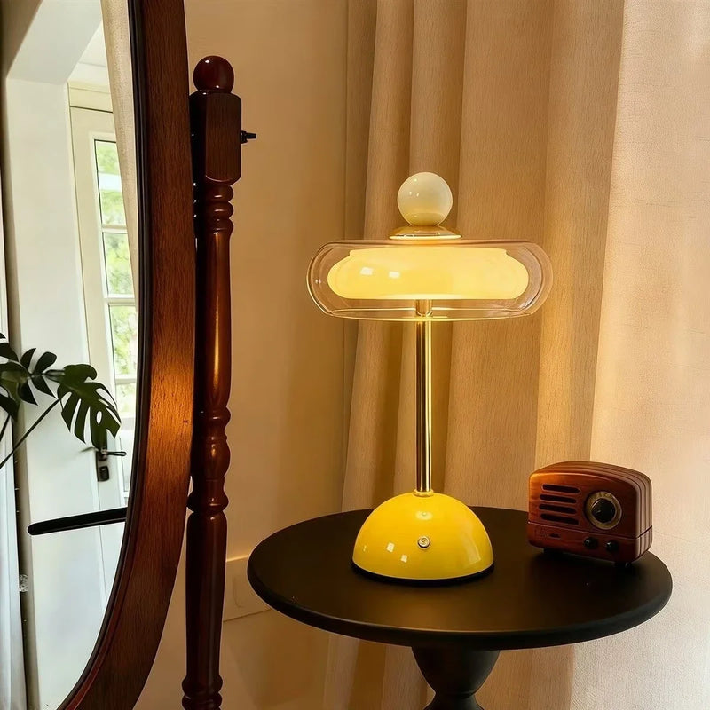 VETRA glass and metal touch-operated table lamp — alternate product view 10