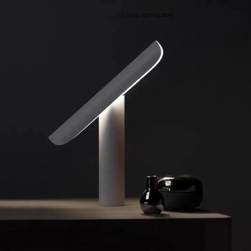 LINEA decorative metal accent lamp with a visible light bulb — alternate product view 3