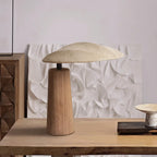 NAGI Wooden Table Lamp with Oval Fabric Shade — additional product view 2