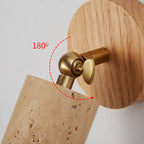 Lampada da Parete Travertino Orientabile 180° LED Design Wabi-Sabi