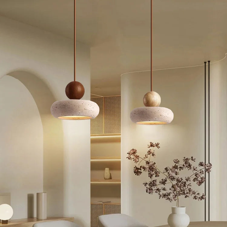 NARA Natural Yellow Stone Pendant Light — additional product view 4
