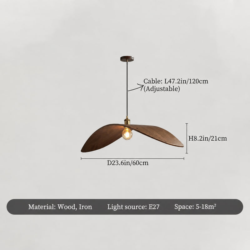 WING Wood and Metal Pendant Light — additional product view 7