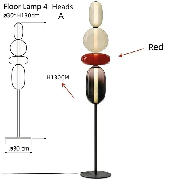 TOTEMA Colored Glass Table and Floor Lamp — additional product view 14