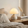 MIKO white mushroom-shaped LED table lamp